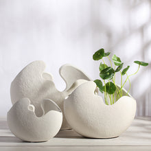 Load image into Gallery viewer, Creative Ceramic Eggshell Vase - Abstract Shaped Planter for Modern Decor
