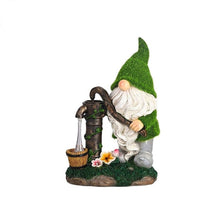 Load image into Gallery viewer, Solar-Powered Resin Dwarf Garden Decoration - Eco-Friendly Outdoor Statue with LED Light
