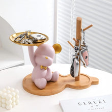 Load image into Gallery viewer, Nordic Bear Tray &amp; Key Holder | Stylish Desktop Organizer
