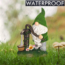 Load image into Gallery viewer, Solar-Powered Resin Dwarf Garden Decoration - Eco-Friendly Outdoor Statue with LED Light
