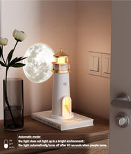 Load image into Gallery viewer, Smart Sensing Lighthouse LED Night Light with Moon Projection
