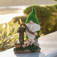 Load image into Gallery viewer, Solar-Powered Resin Dwarf Garden Decoration - Eco-Friendly Outdoor Statue with LED Light
