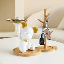 Load image into Gallery viewer, Nordic Bear Tray &amp; Key Holder | Stylish Desktop Organizer
