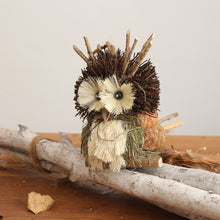 Load image into Gallery viewer, Fake Owl Bird Nest House | Handwoven Grass Garden Decoration for Outdoor &amp; Indoor
