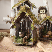 Load image into Gallery viewer, Fake Owl Bird Nest House | Handwoven Grass Garden Decoration for Outdoor &amp; Indoor
