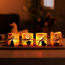 Load image into Gallery viewer, Chrismas glass set candlestick
