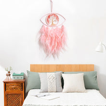 Load image into Gallery viewer, Evil Eye Pink Life Tree Dreamcatcher | Wall Art Decoration
