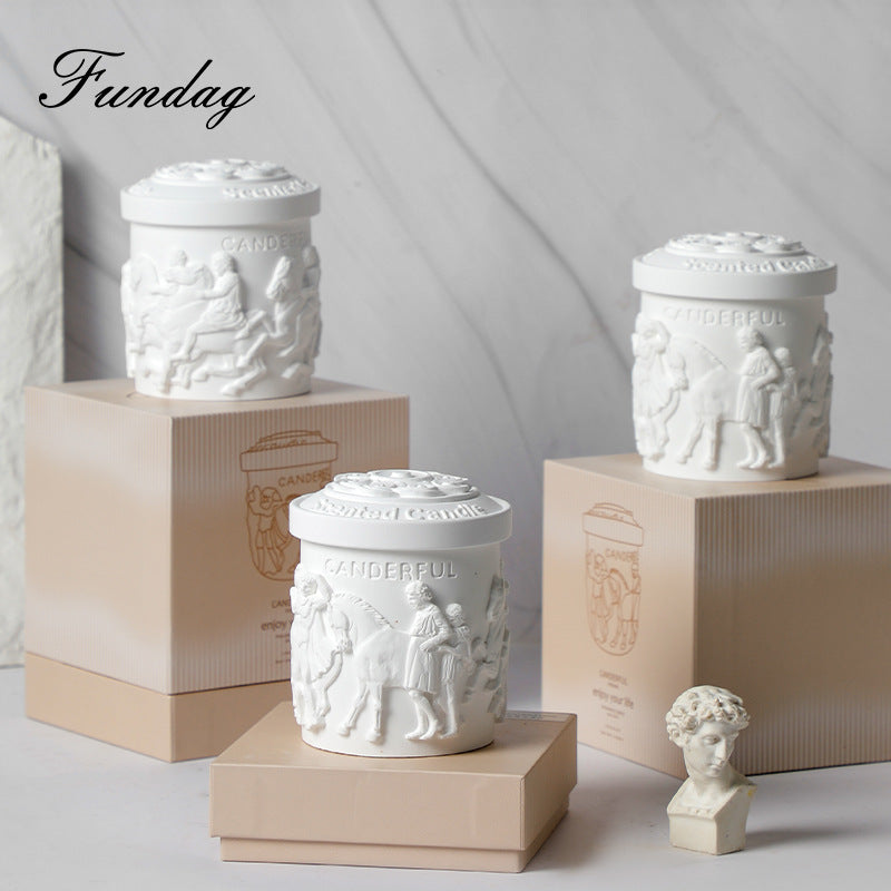 Aromatherapy Candle Retro Sculpture Gypsum Cup