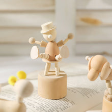 Load image into Gallery viewer, Wooden Doll Ornaments &amp; Cute Healing 4-pieces set
